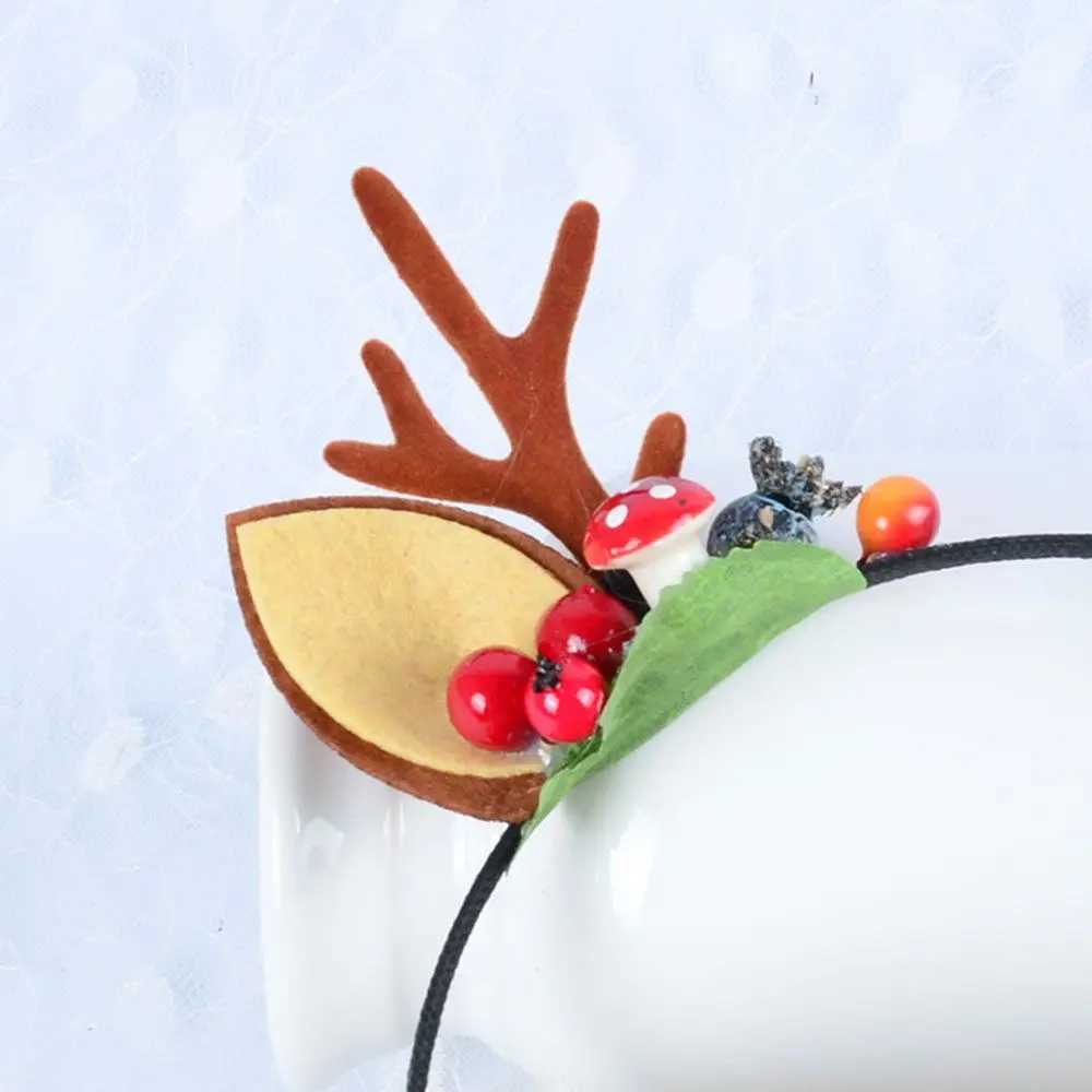 Elk Earmuff Christmas Antlers Berry Earmuff Cold Protection Woman Ear Cover Plush Earmuffs Winter Warm Earfl GiftsXJ241126