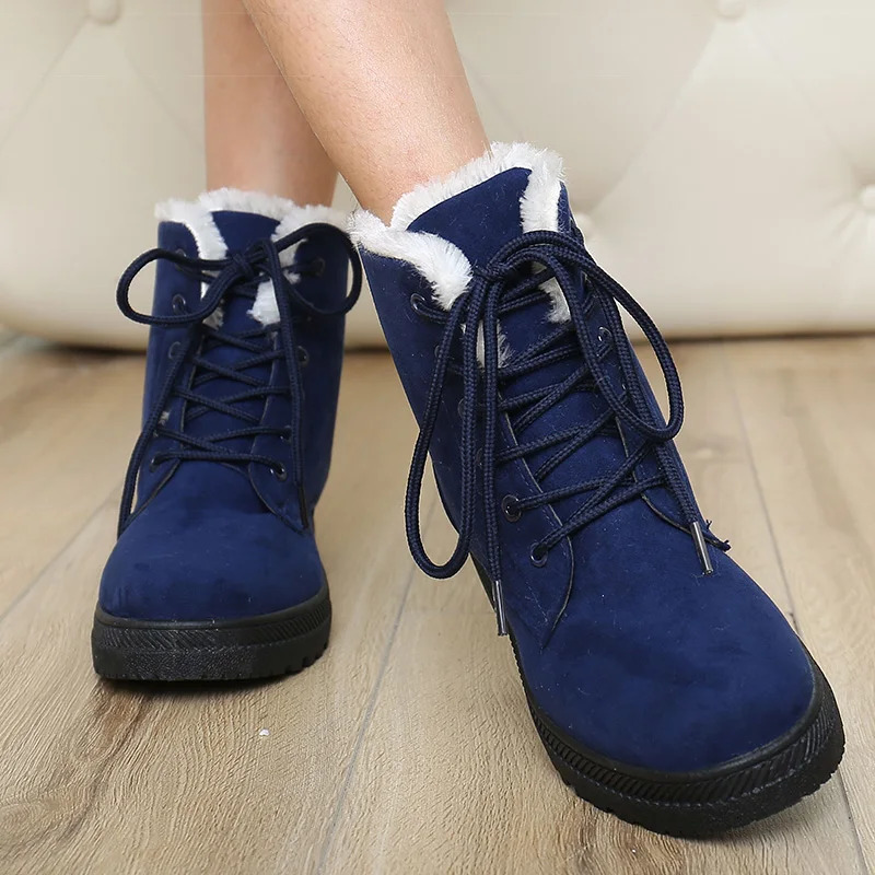 Women Boots Warm Fur Ankle Boots For Women Winter Boots Black Heels Snow Botas mujer Elegant Woman Heeled Shoes Winter Shoes 241126