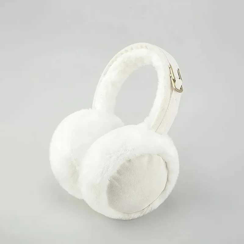 Plush Wool Ear Muffs Fashion Solid Color Soft Faux Fur Cold Protection Earfl Winter Outdoor Woman Skiing Warmer Furry EarmuffXJ241126