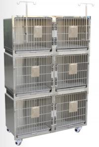 Professional Stainless Steel Veterinary Equipment Modular Breeding Animal Pet Cage With Solid Walls Dog Cage