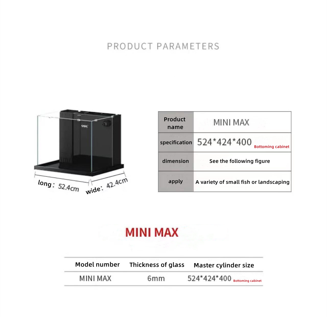 Seawater and freshwater integrated fish tank, ultra silent MINI fish tank