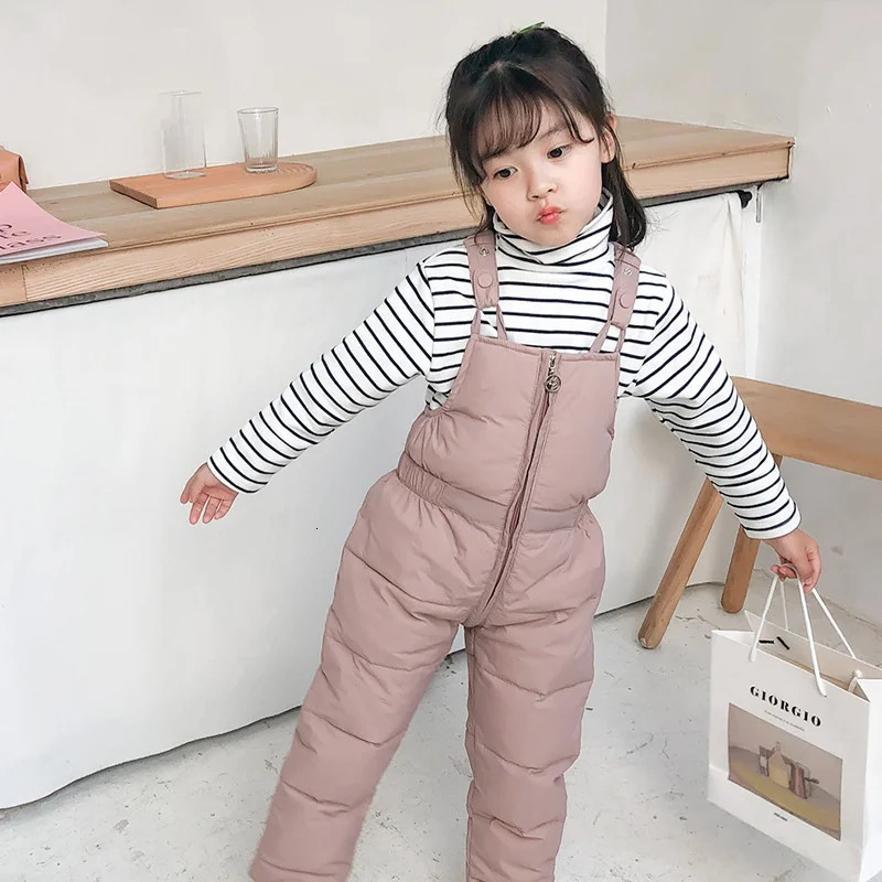 Children Boys Clothing Sets Lamb Fleece CoatsDown Overalls Baby 2Pcs Suit Winter Kids Thicken Warm Jackets Girl Fashion Clothes 241126