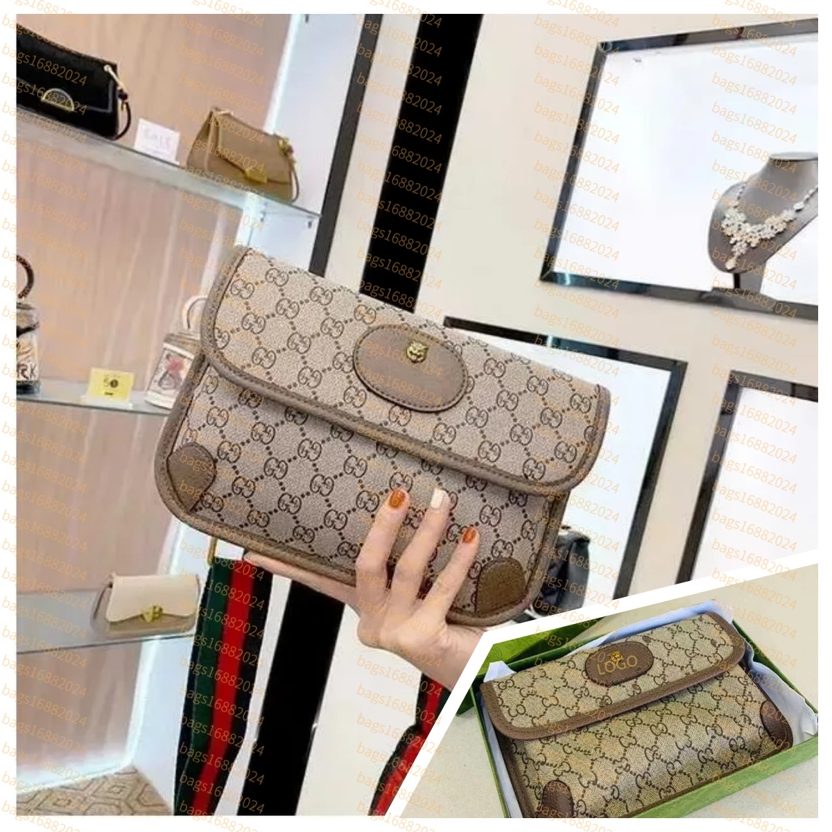 designer waist bag tiger crossbody bags vintage lady bumbag man double layer fanny pack kitbag for men fashion chest package Retro shoulder straps crossbody tote bag