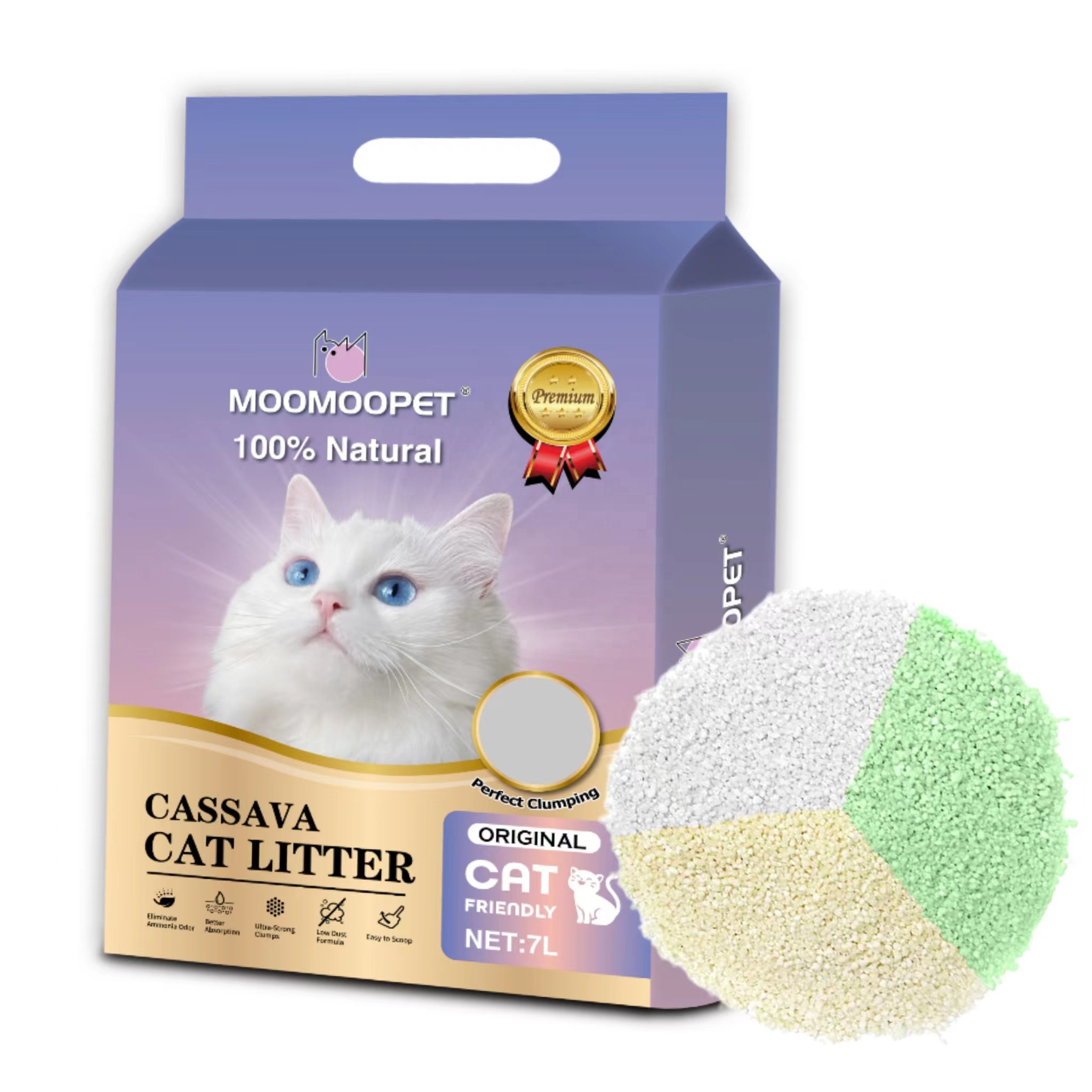 Clumping Pet Supplies Factory Cassava Tofu cat litter Plant 100 Bags Sand Suppliers Wholesale Clump Sale Bentonite