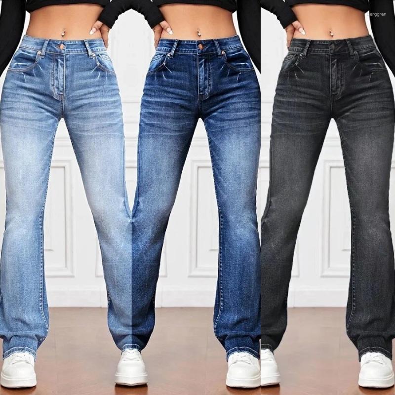 Women's Jeans Women Stretch Denim High Waist Slim Straight Pants Ladies Long Casual Jean Pant Free shipping