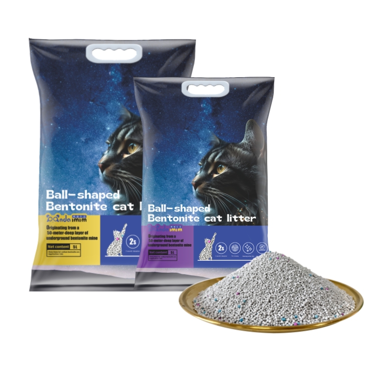 OEM/ODM Strong Clumping cat sand deodorizer dust free 5L Lavender Kedi Kumu bentonite cat litter