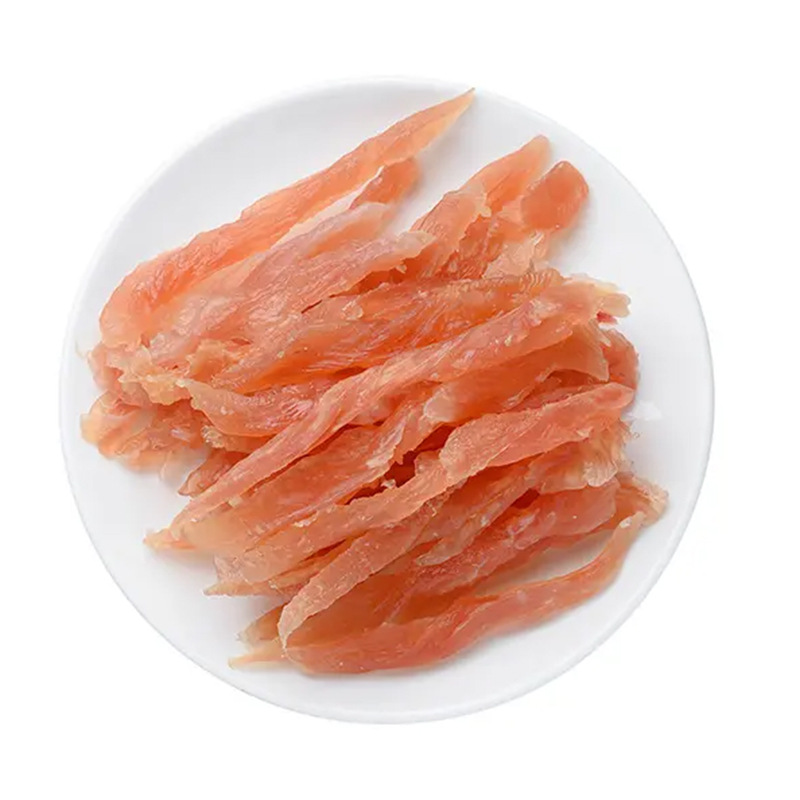 Factory promotion to clear the fire and dilute the tears dried duck snacks pet duck strips training rewards general dog jerky
