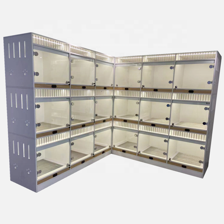 2023 New Arrivals Pet Dog Store Dog Selling Cage Wood Indoor Smaller Dog Showcase
