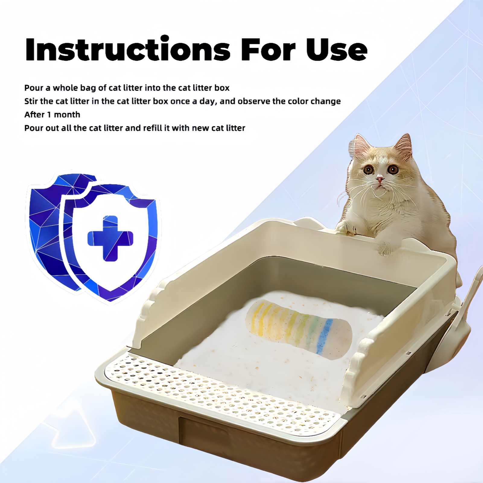 Premium Clear Crystal Cat Litter - Super Absorbent, Non-Clumping, Dust-Free Formula for Odour Control