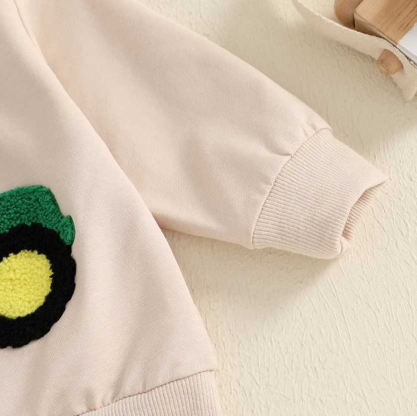 Clothing Sets Toddler Boy Fall Outfits Tractor Embroidery Long Sleeve Round Neck Sweatshirt with Solid Pants Set Boys Tracksuits Set H241126