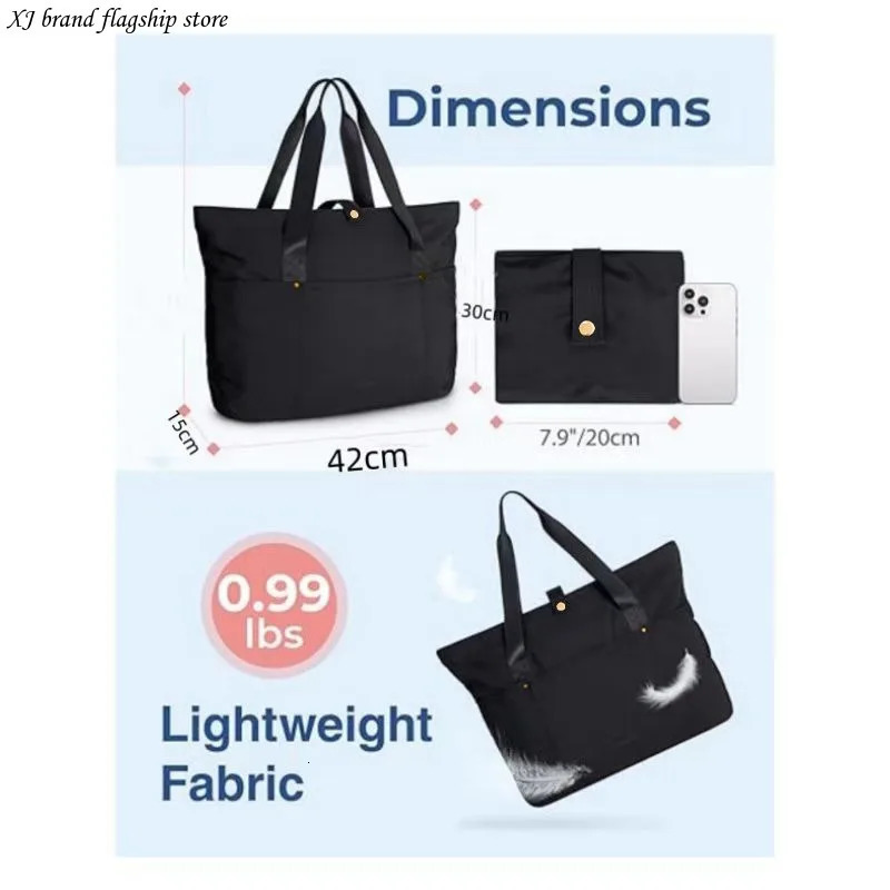 XJ s selling foldable handbag with large capacity shoulder bag The can be folded into a portable small 241125