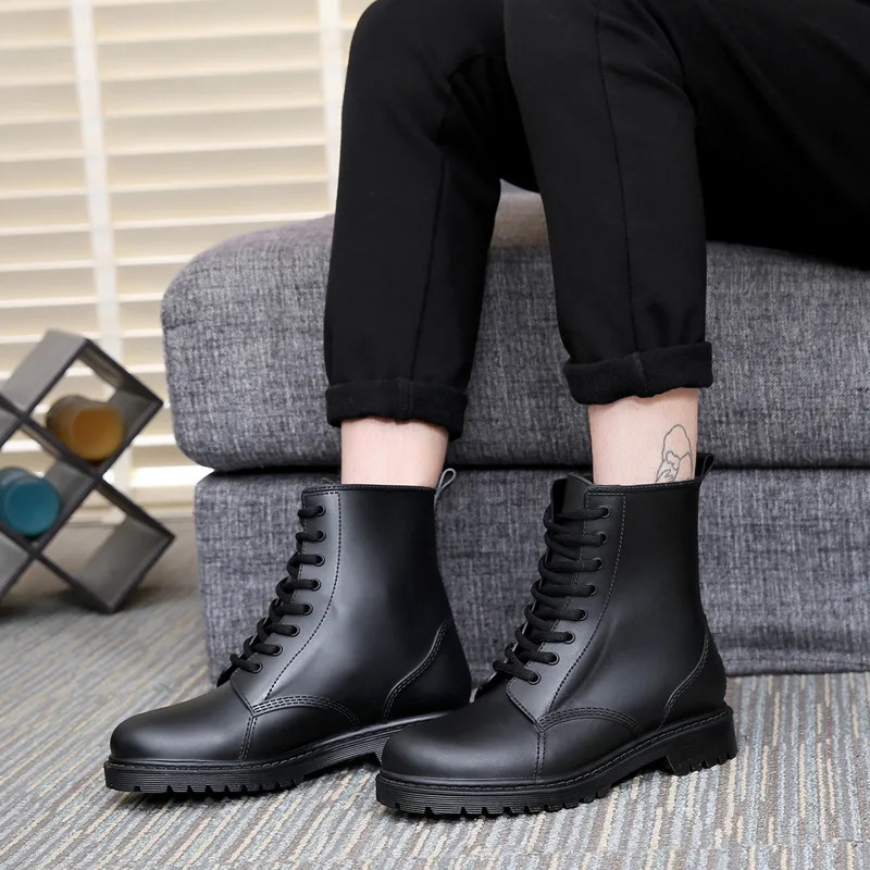 Comemore Womens Autumn Ankle Waterproof Boots Waterproof Girls Rain Boots Womens Shoes Plastic Galohes Gumbots Rain Boots 241126