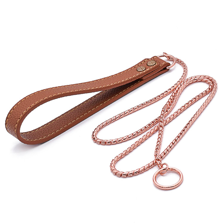 2023 Hot Sale Luxury Training Dog Lead Rope Chain Durable Waterproof Pet Metal Pet Leash
