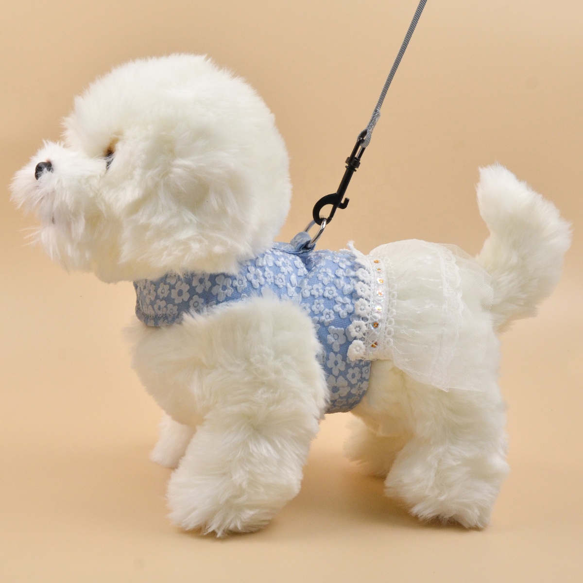 MIDEPET Cute Flower Design Custom LOGO Accept 2 Pack Dog Dress Design Harness Vest With Leash