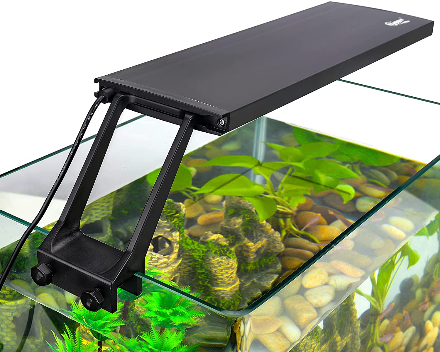 Hygger Aquarium Fish Tank Clip-on Light Aquarium Plant Full Spectrum LED Lamp with Built-in Timer