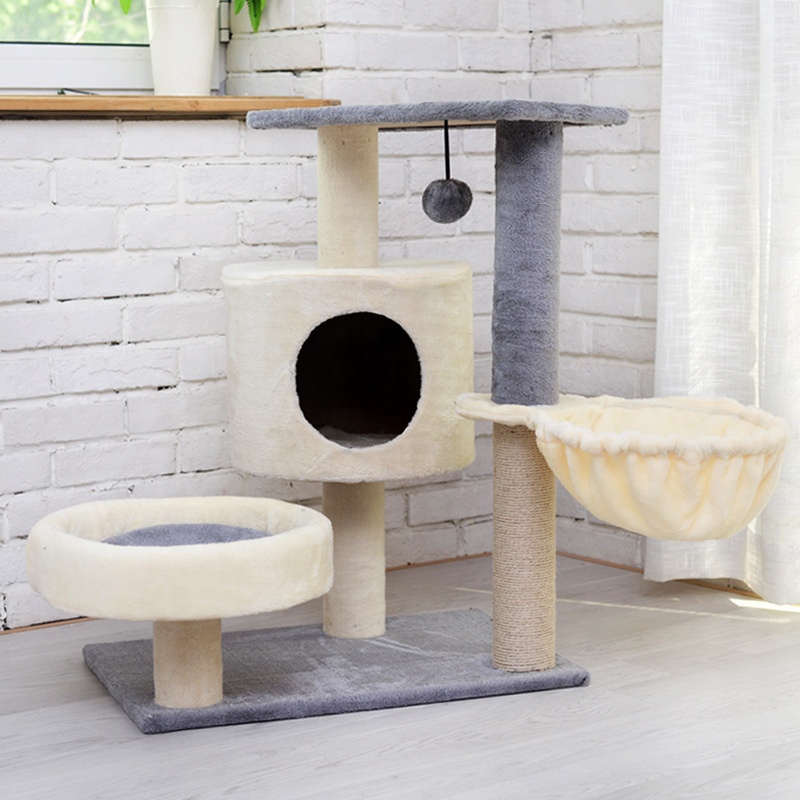 Factory Fashion Designer Scratch Bed Cheap Simple Customized Condo Tower Comfy Pet House Cats Tree