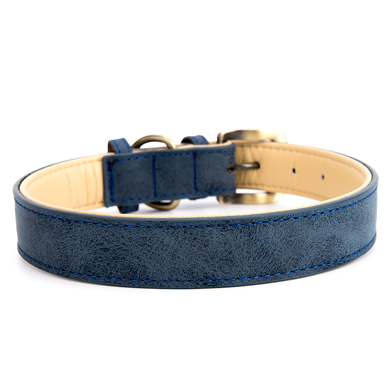 Dog Collar Personalized Pet Leather Collar Custom for Small Medium Large Dogs Roper Collar with Engraved ID Dropshipping