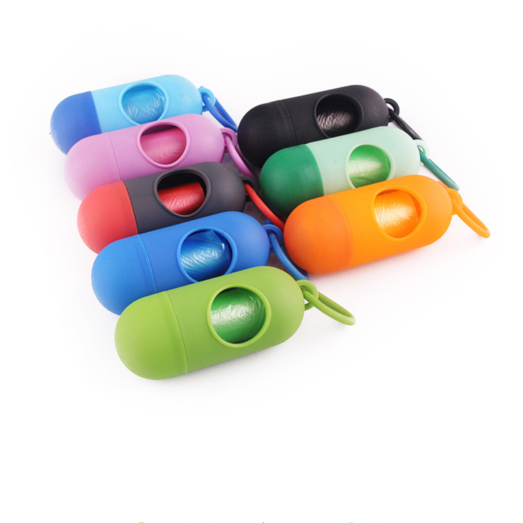 New Dispenser Leash Clip Pet Poop Picker Dog Trash Bags