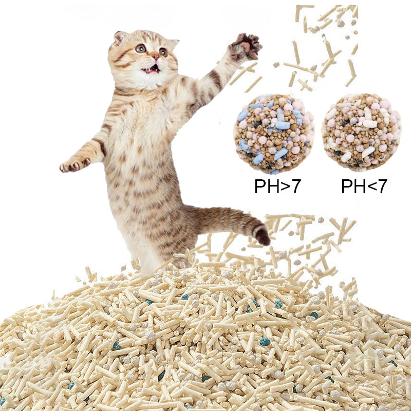 Oem Odm Customizable High Absorption Non Clumping Mixed Cat Litter Ph Testing Safe For Pets