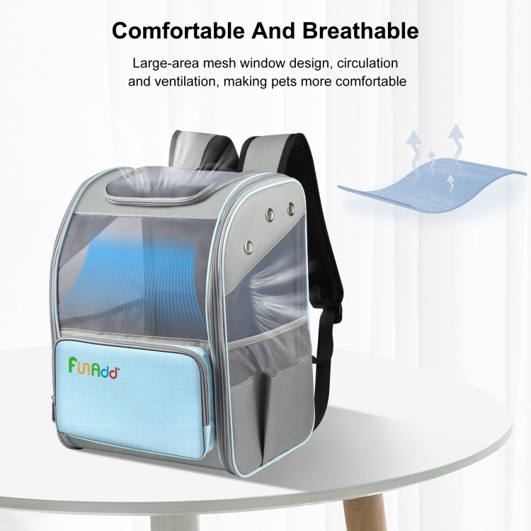 FUNADD Pets' Expandable Backpack Carrier for Dogs Cats Puppy with Ventilated Breathable Mesh Expandable Travel Bag