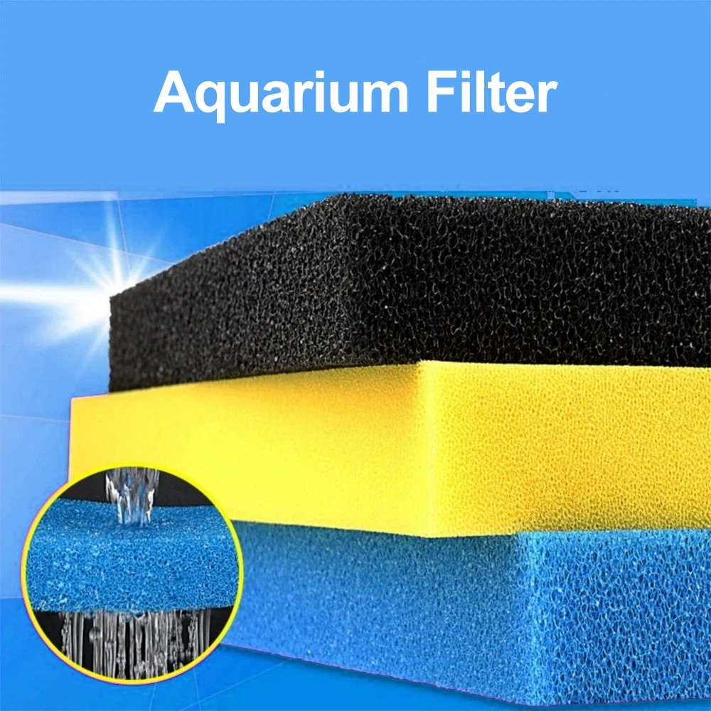 2PCS Fish Tank Aquarium Filter Cotton Easy to Use Purifying Water Quality Thickened Design Aquarium Filter Sponge