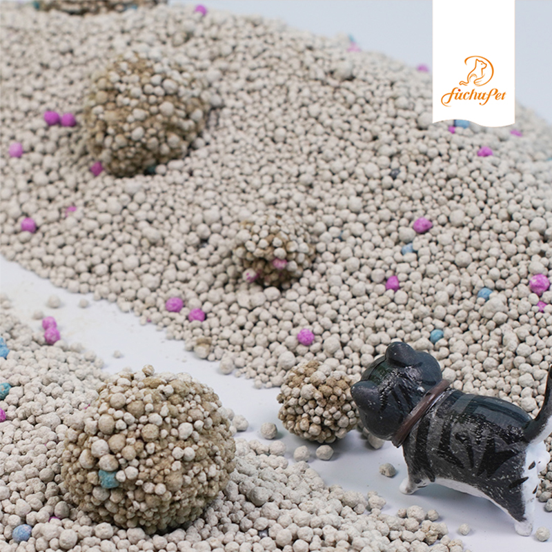 Lemon Scent Easy To Scoop Cat Litter Sand Spherical Activated Carbon Bentonite
