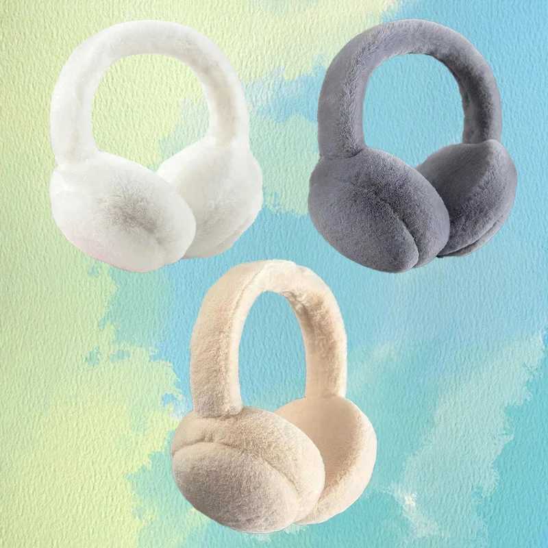 1PC Earmuffs Winter Warm Windproof anti-freezing Ear Muffs Plush Ear Warmer Full Plush Short Hair Ear Muffs Can Be FoldedXJ241126