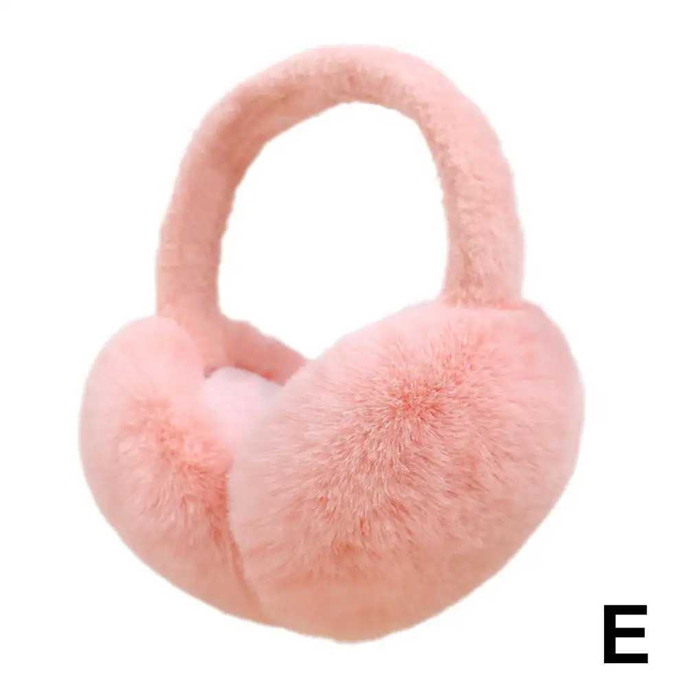 1PC Solid Color Soft Plush Ear Warmer Winter Warm Earmuffs Folding Cover Protection Outdoor Ear Cold Ear-Muffs Earfl Fash D3A4XJ241126