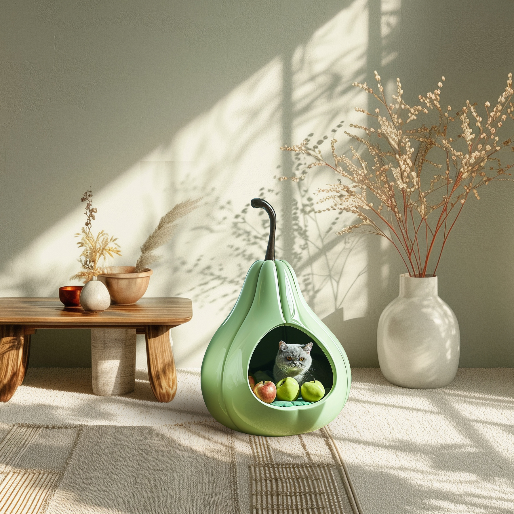 Qifu Intelligent Furniture Co., Ltd. Pear shaped Cat House Modern Luxury Pet Bed OEM/ODM Cat House