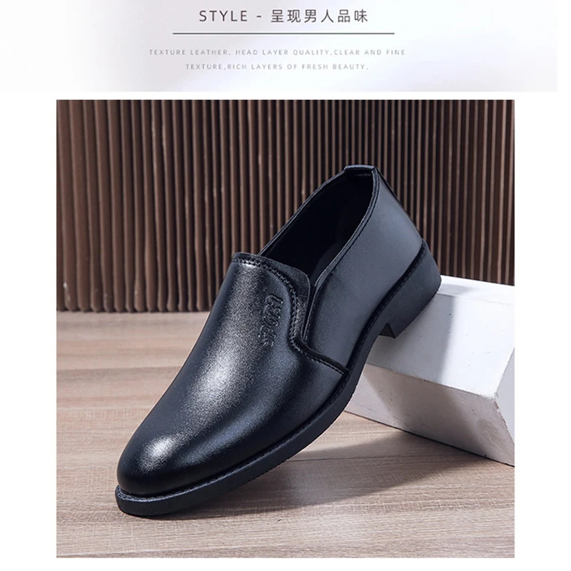 Mens Leather Dress Shoes Formal Brown Elegant Mens Shoes for Men Casual Business Social Autumn Office Party Wedding Loafers 241126