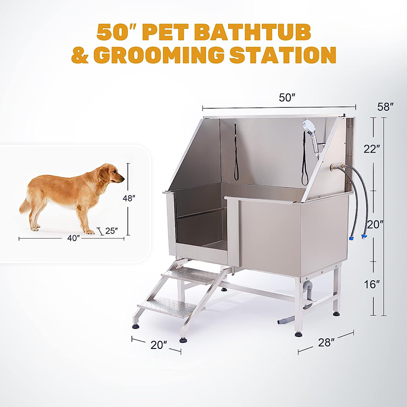 Factory Direct Multifunction Dog Washing Machine 304 Stainless Steel Dog Bath Tub and Wash Station Pet Grooming Bath Tub