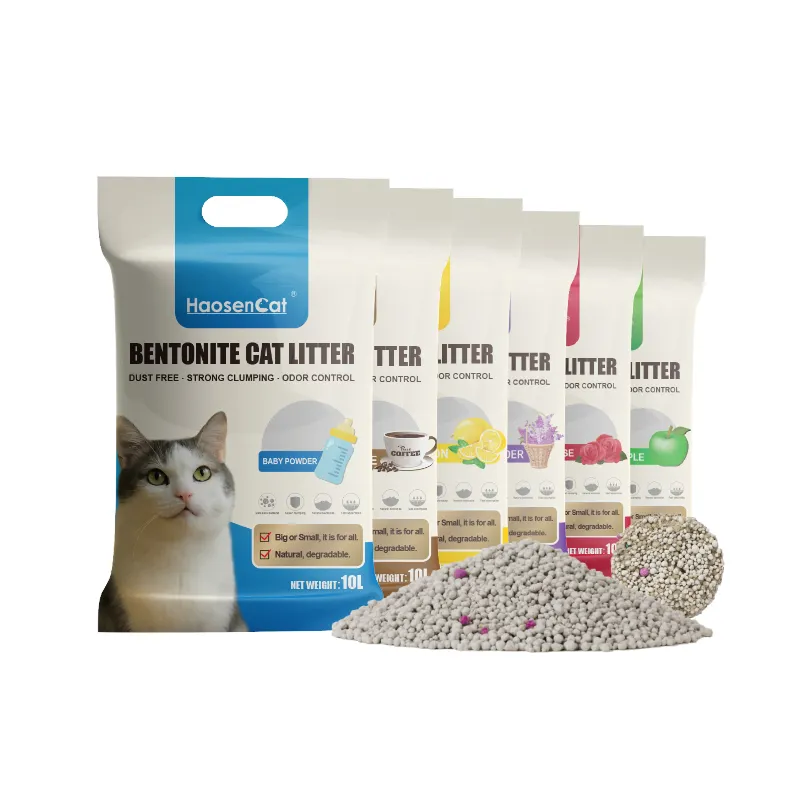 Pet Cleaning Grooming Products OEM Clumping Ball Shape Cat Sand
