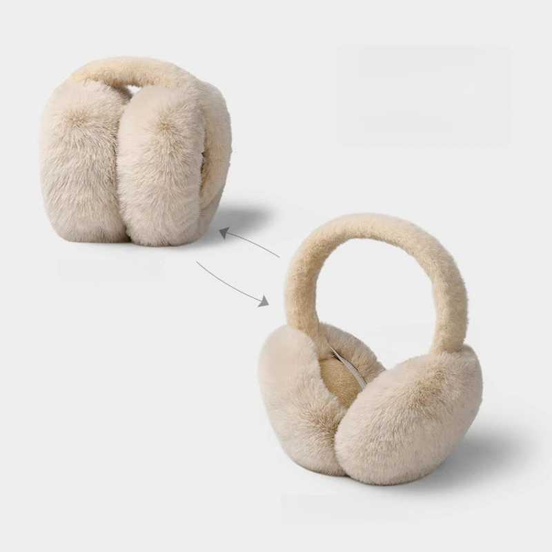 Cute plush folding protector with high appearance thick and warm ear cushions suitable for autumn and winter accessories W241126