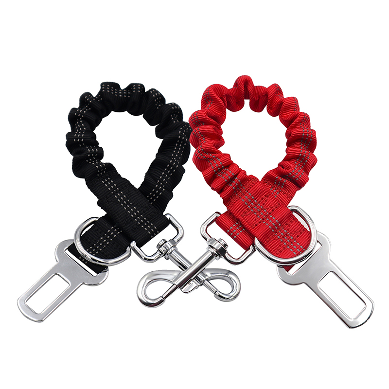 Pet Dog Vehicle Safe Car High Quality Pet Dog Seat Belt Car Leash Elastic Telescopic Car Hand Nylon reflective dog Leash