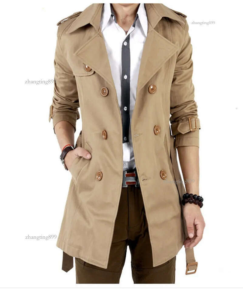 Trench Coat Classic Double Breasted Mens Long Coat Mens Designer Winter Coats Long Jackets & Coats British Style Overcoat