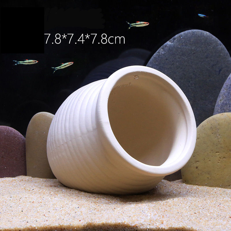 Aquarium Cave Shrimp Fish Tank Breeding Cave Terracotta Mushroom Shape Fish Tube Cave For Hiding Resting Playing