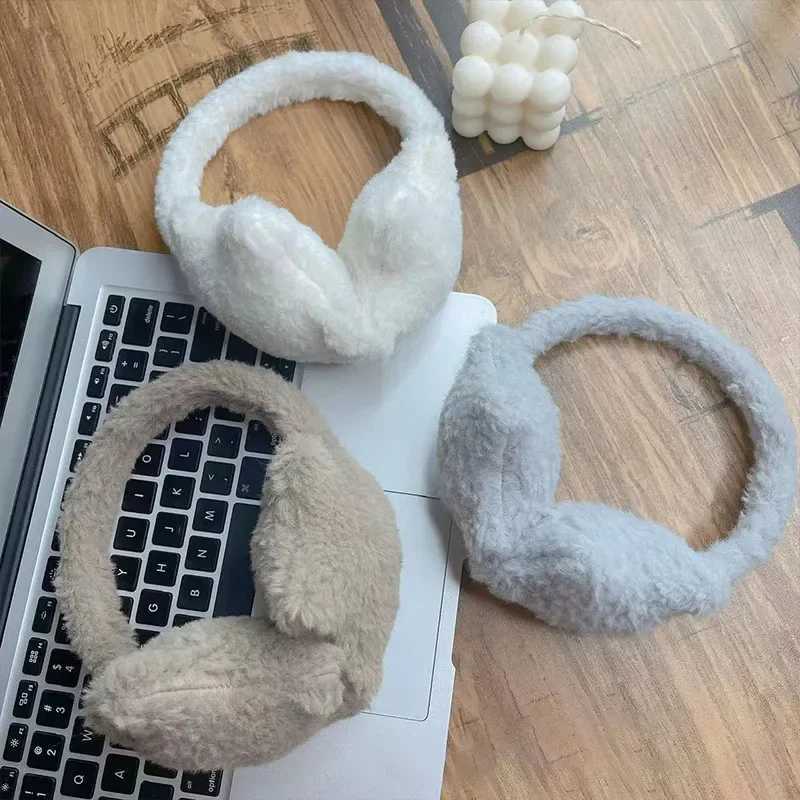 Winter Warm Thickened Star Earmuffs Women Cute Y2k Stripe Scarf Janese JK Women Ear Protection Cycling Eaags Y2k AccoriesXJ241126