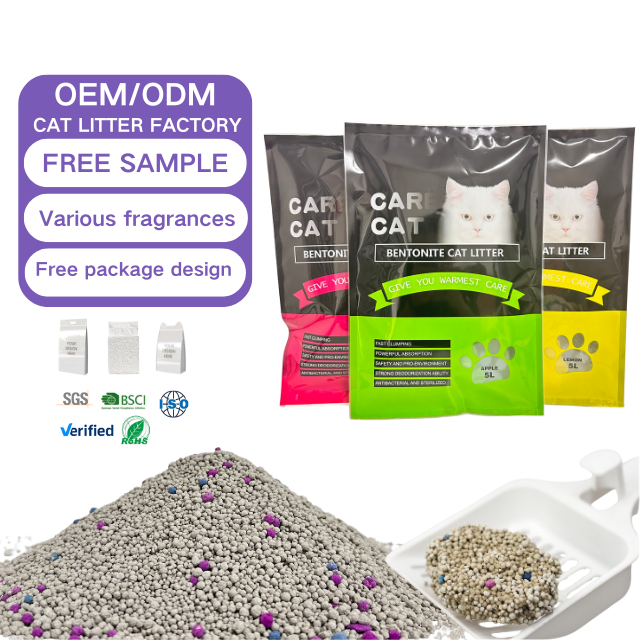 Factory Direct Sale Strong Clumping Kitty Sand Economical And Practical Bentonite Cat Litter Sand