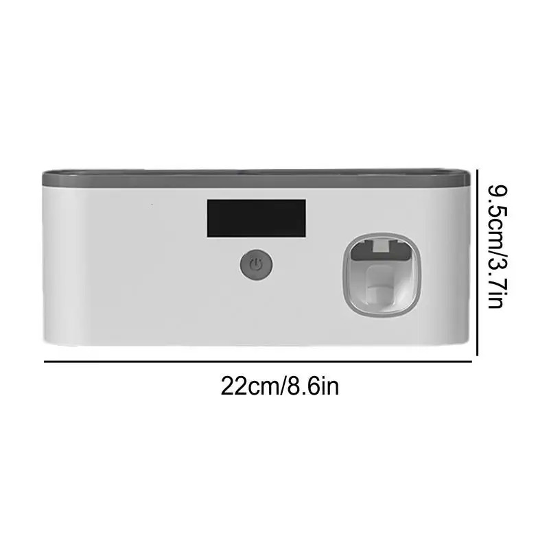 Wall Toothbrush Holder for Bathroom UV Toothbrush Organizer Toothpaste Dispenser USB Rechargeable 5 Slots Bathroom Supplies 241125