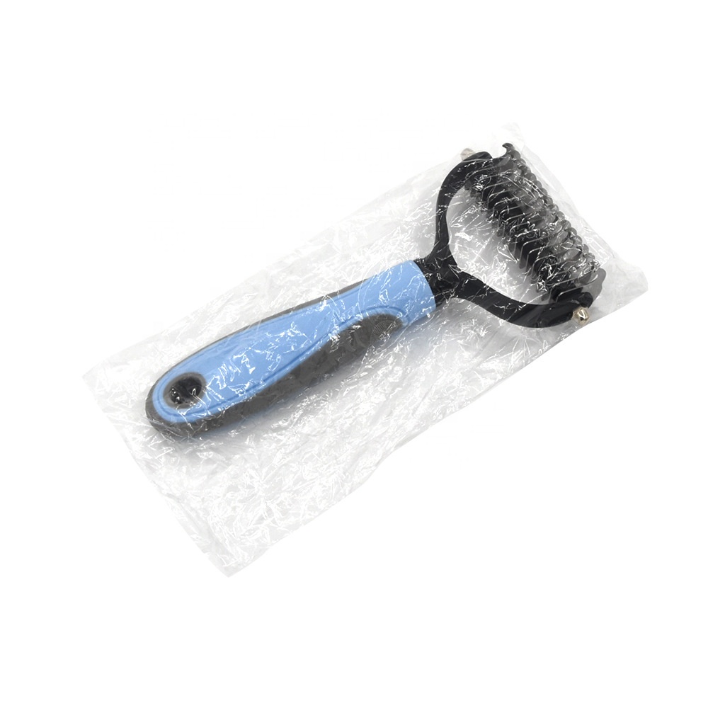 Hot sale pet dog cat dematting comb pet rake for pet deshedding brush