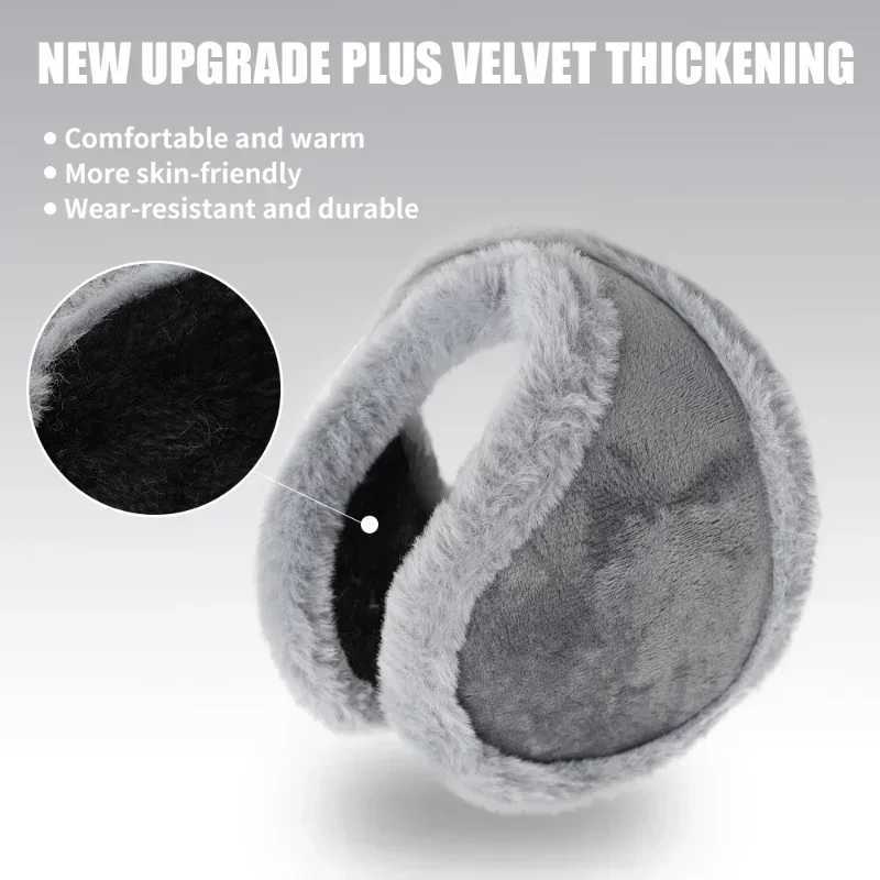 Soft Plush Thickening Ear Warmer Women Men Cold Proof Fashion Winter Earmuffs Solid Color Earfl Outdoors Protection Ear-MuffsXJ241126