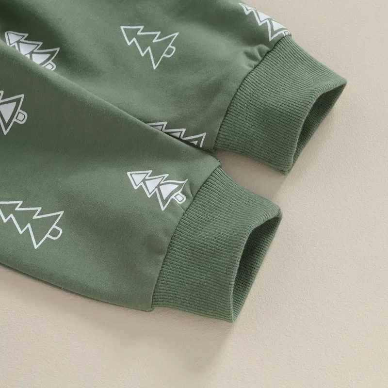 Clothing Sets Christmas Baby Boy Pant Sets Christmas Tree Print Long Sleeve Sweatshirt Tops and Bottom Sets Baby Items Clothing H241126