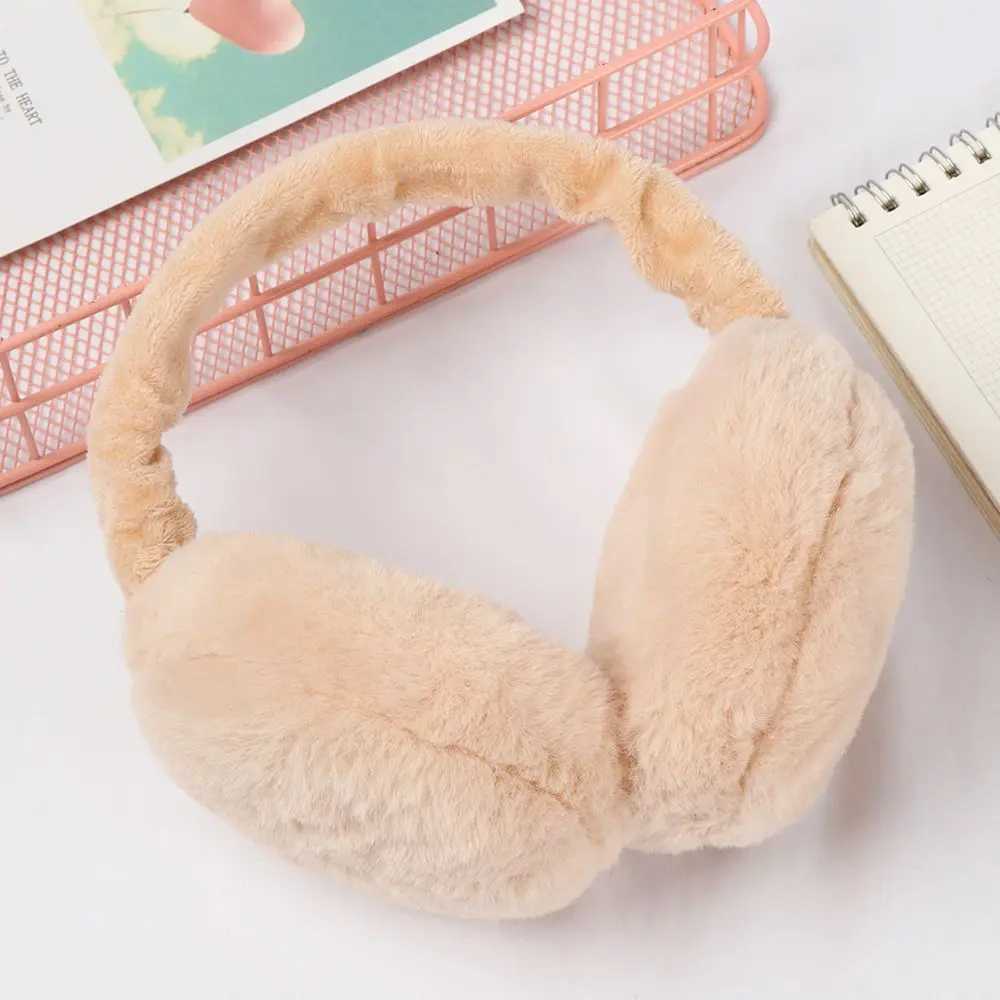 Fashionable unisex winter ear warmers for women plush solid color comfortable ear cushions W241126