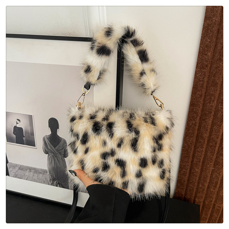 Autumn Winter Fur Fashionable And Versatile Small Popular Handbag, Grab Women's Bag, Design Designer Bags Handbags Women