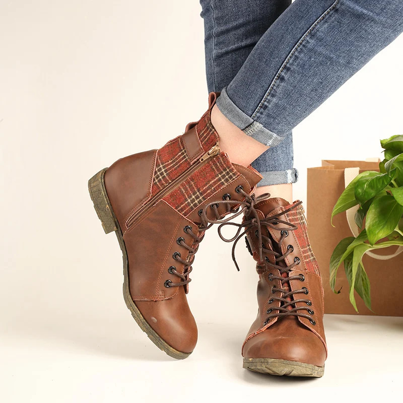 2024 Womens Sexy Thick Heel Leather Boots 241126