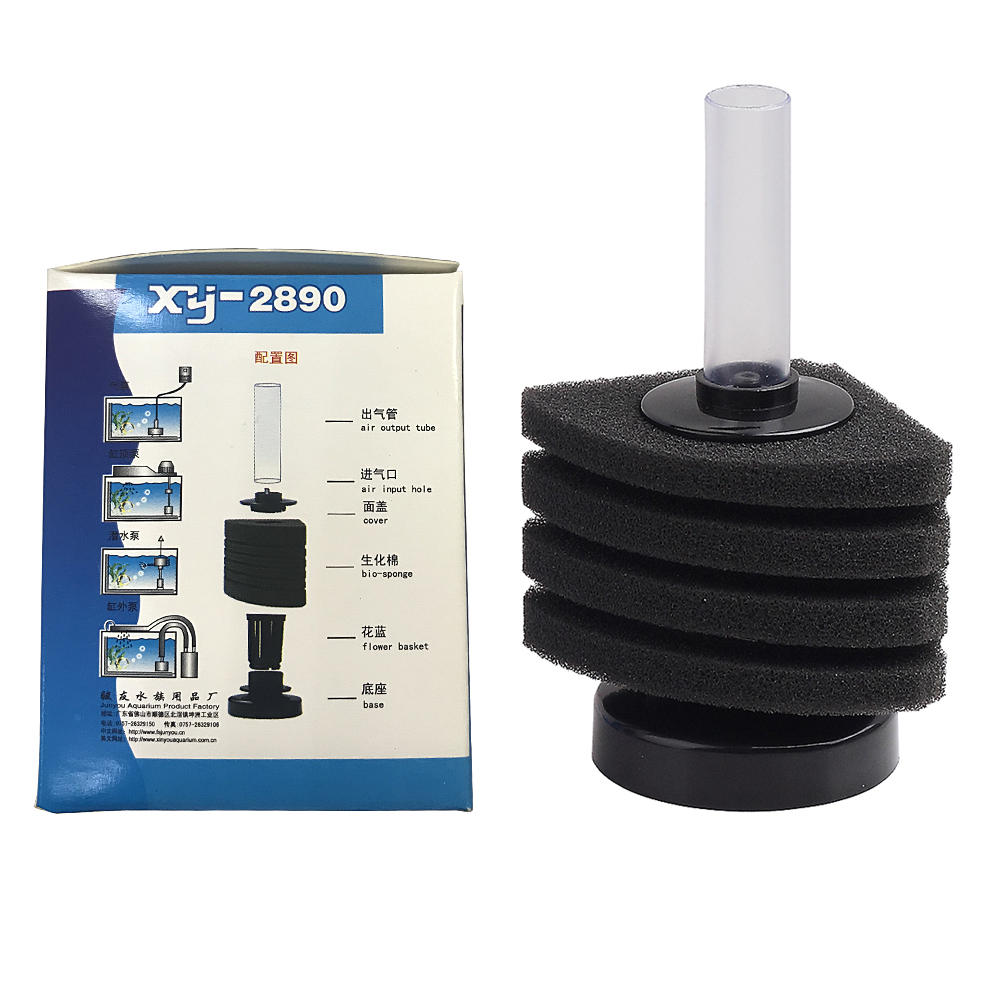 XY-2890Fish Tank Aquarium Mini Cylinder Soft Biochemical Sponge Filter