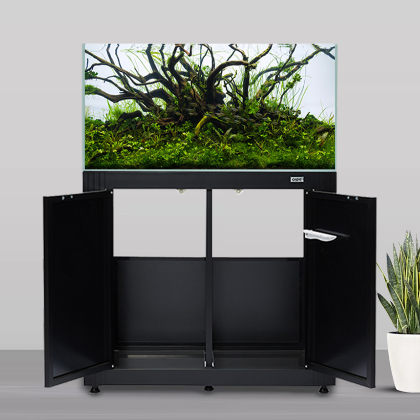 243L 64Gallon CADE White Black Professional Fish Tank With Bottom Cabinet For Home Decoration