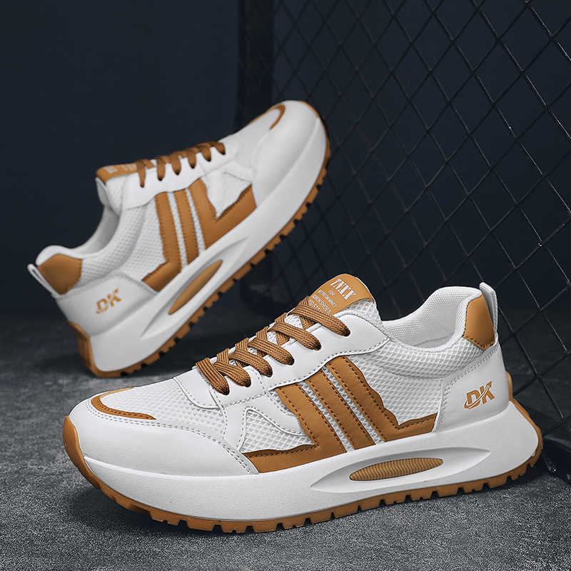 High Quality New Spring/Summer Leather Cloth Board Shoes Fashion Trendy Shoes Running Forrest Gump Shoes Mens Ins Trendy Mens Shoes Sports Shoes T2411