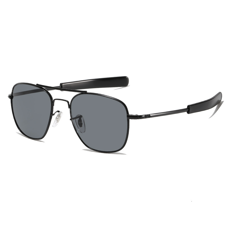 Men and women's new fashion pilot tempered glass lens metal sunglasses personality trend big brand sunglasses