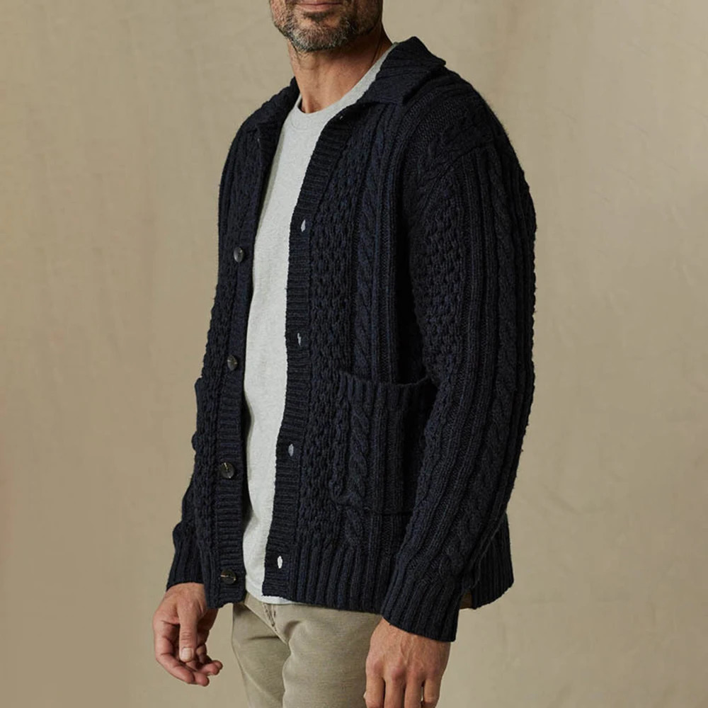 Mens Y2K Jacket Twisted Knitted Open Skirt Unisex Sweater Autumn/Winter Fashion Casual Loose Retro Simple Breathable Jacket 241125